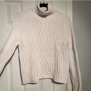 Elegant White Turtleneck Sweater